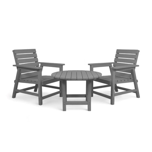 Eco Modern Armrest Chair Coffee Table Set