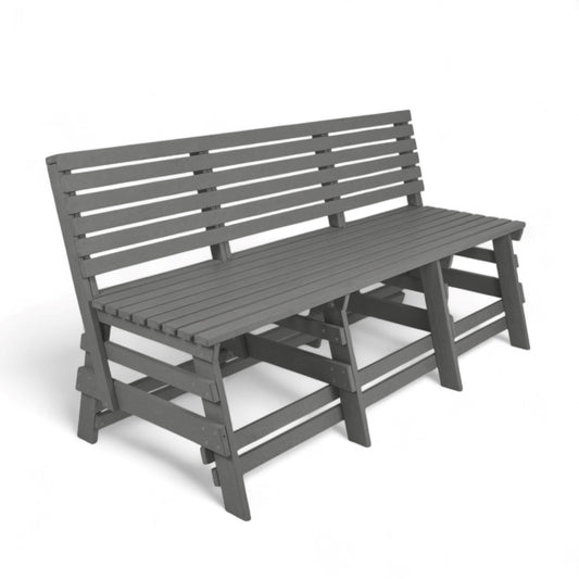Eco classic 3 seater bench with backrest