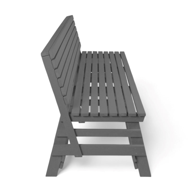 Eco classic 3 seater bench with backrest
