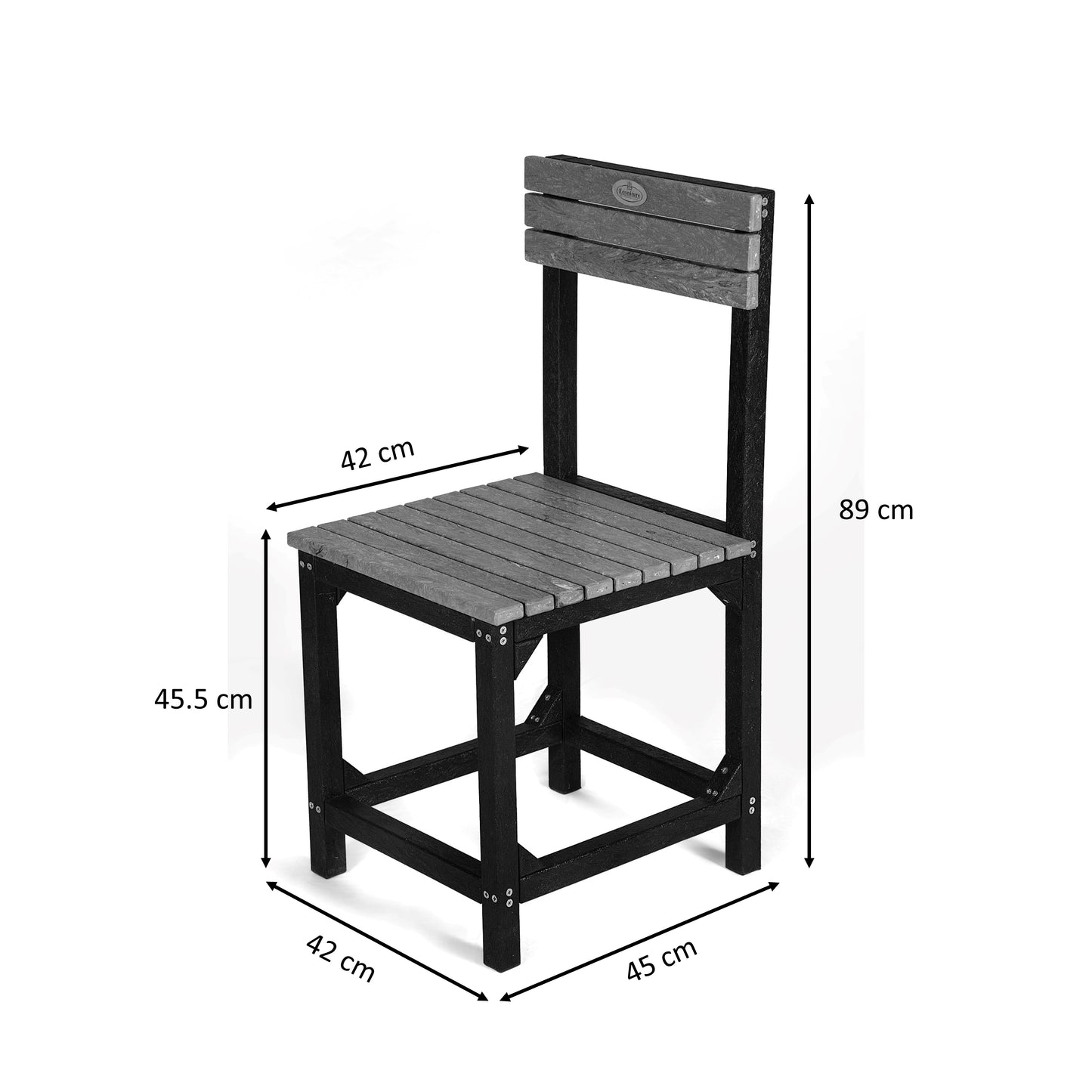 Eco dining chair without armrest