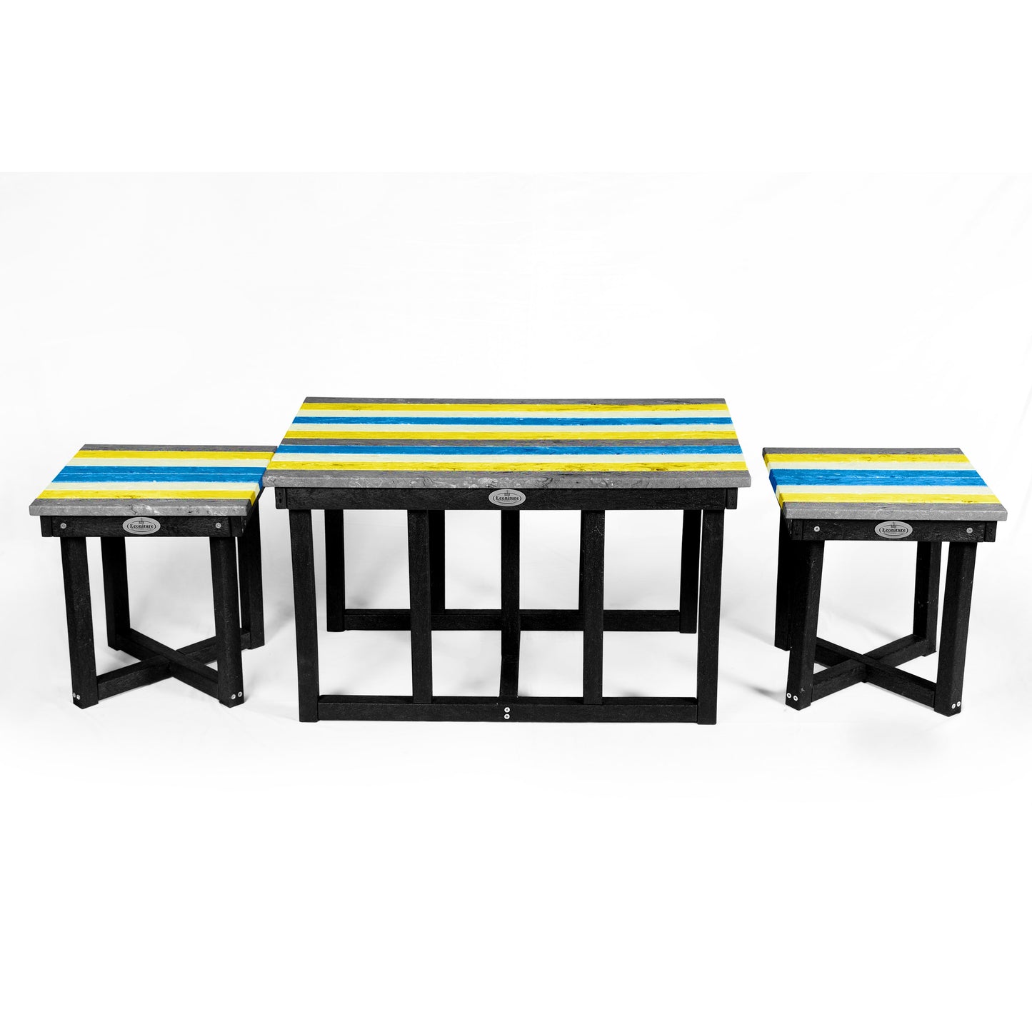 Eco cuboid coffee table with 2 stools