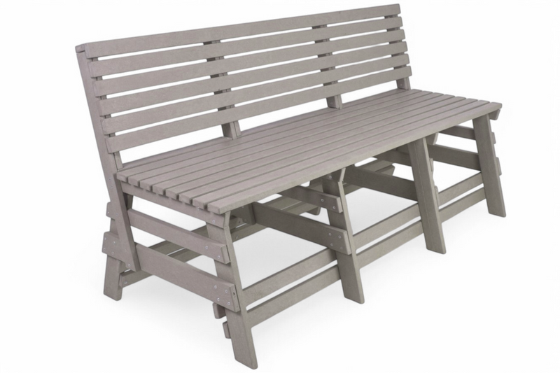 Eco classic 3 seater bench with backrest