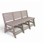 Eco classic 3 seater bench with backrest