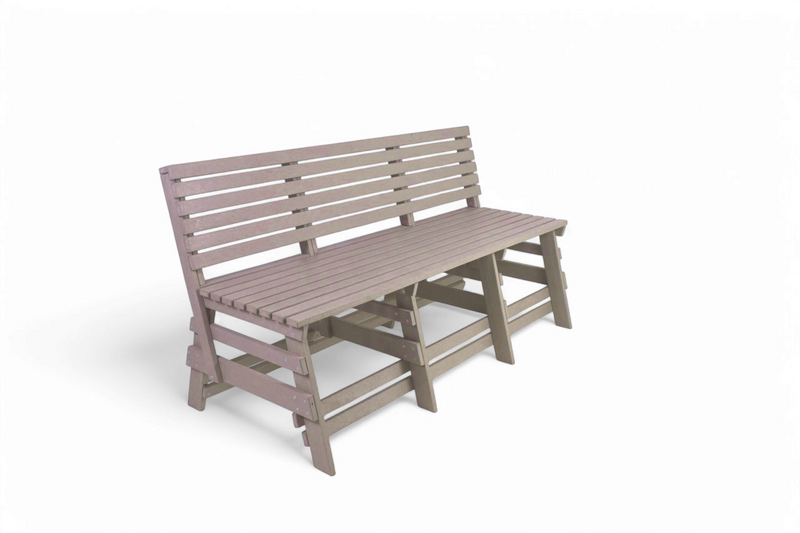 Eco classic 3 seater bench with backrest