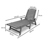 Eco Modern pool Bench with armrest