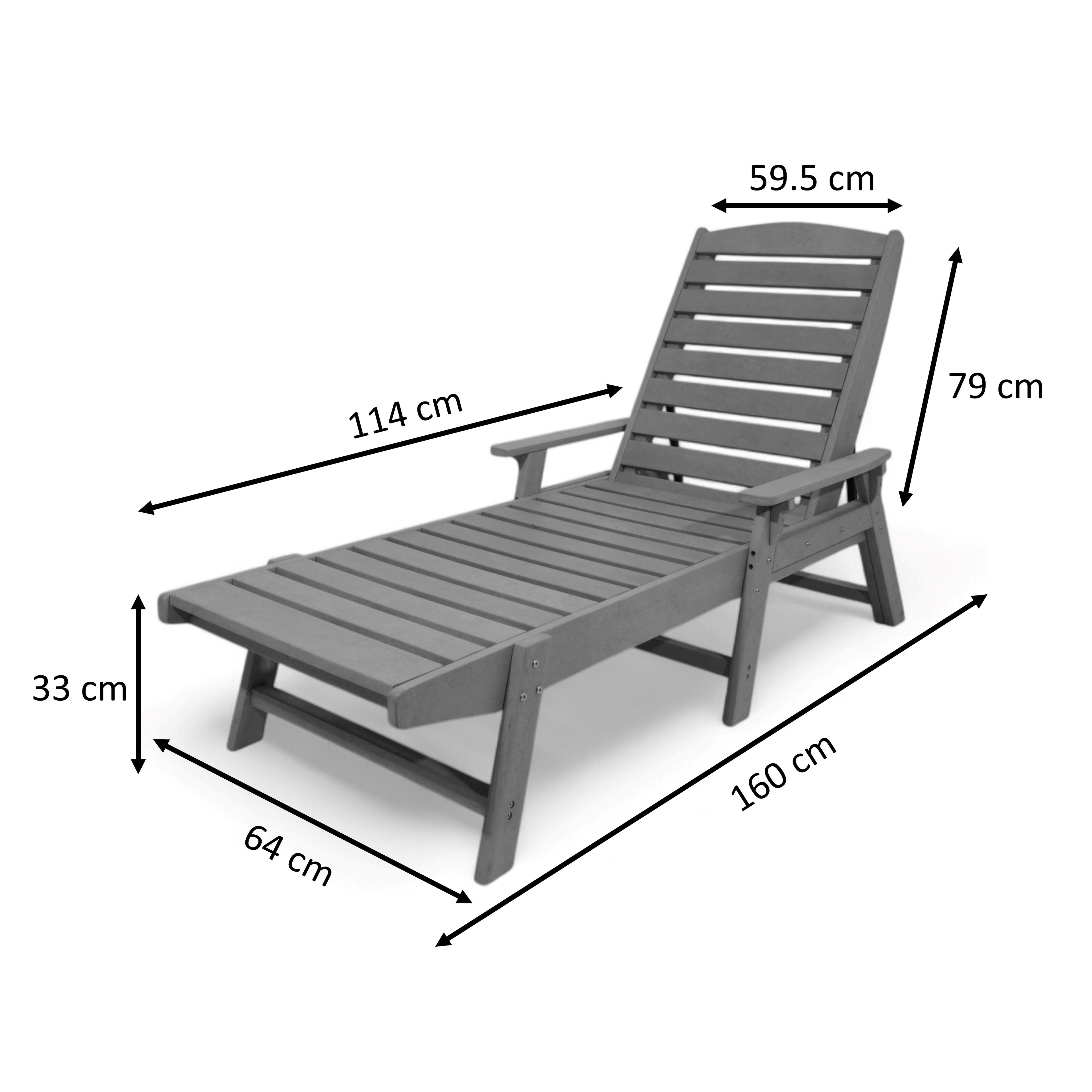 Eco Modern pool Bench with Armrest