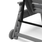 Eco modern pool bench with armrest with wheels