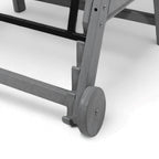 Eco modern pool bench with armrest with wheels