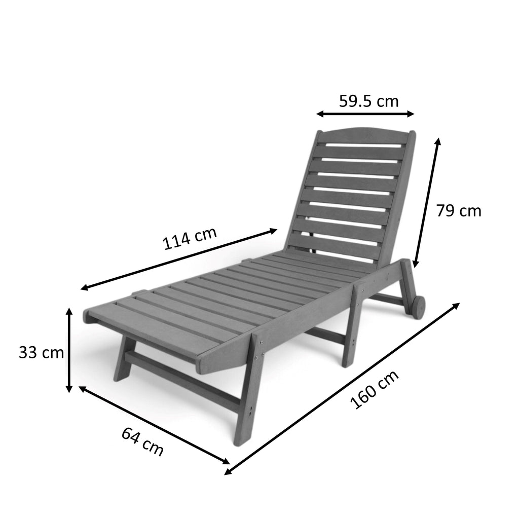 Eco Modern Pool Bench with Wheels