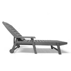 Eco modern pool bench with armrest with wheels