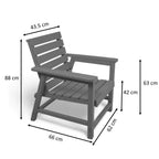 Eco Modern Armrest Chair Coffee Table Set
