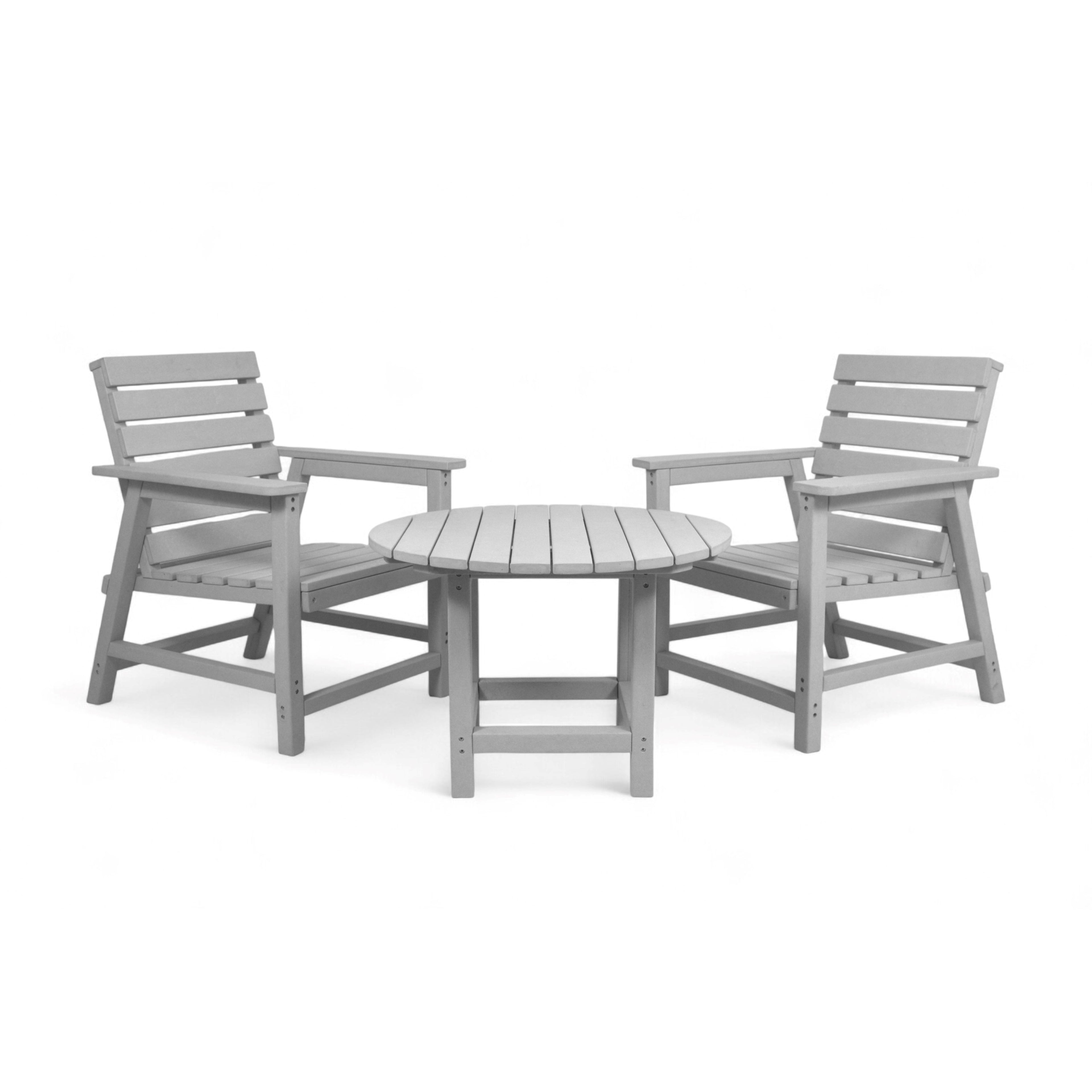 Eco Modern Armrest Chair Coffee Table Set