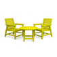 Eco Modern Armrest Chair Coffee Table Set