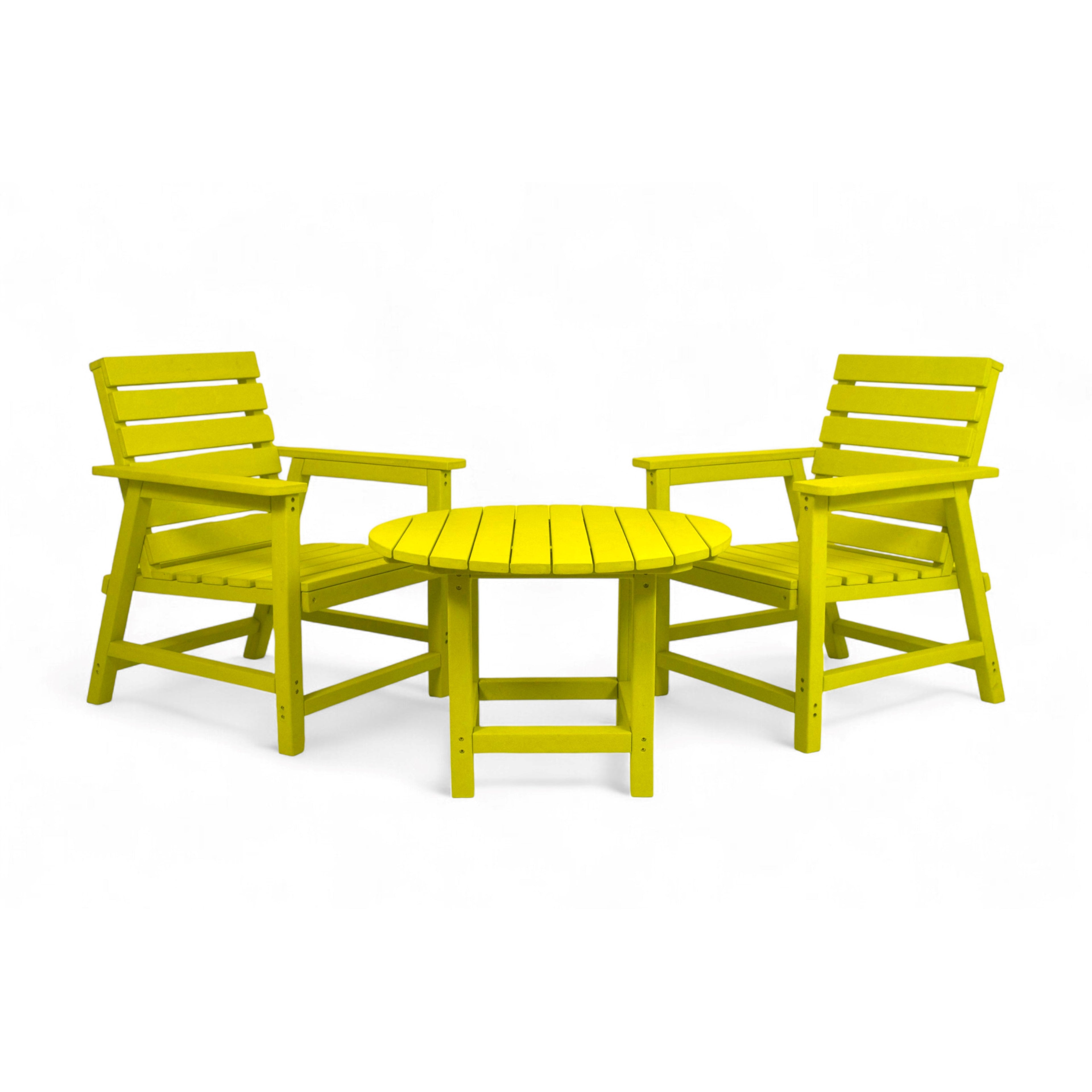 Eco Modern Armrest Chair Coffee Table Set