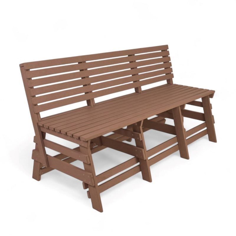 Eco classic 3 seater bench with backrest