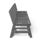 Eco classic 3 seater bench with backrest