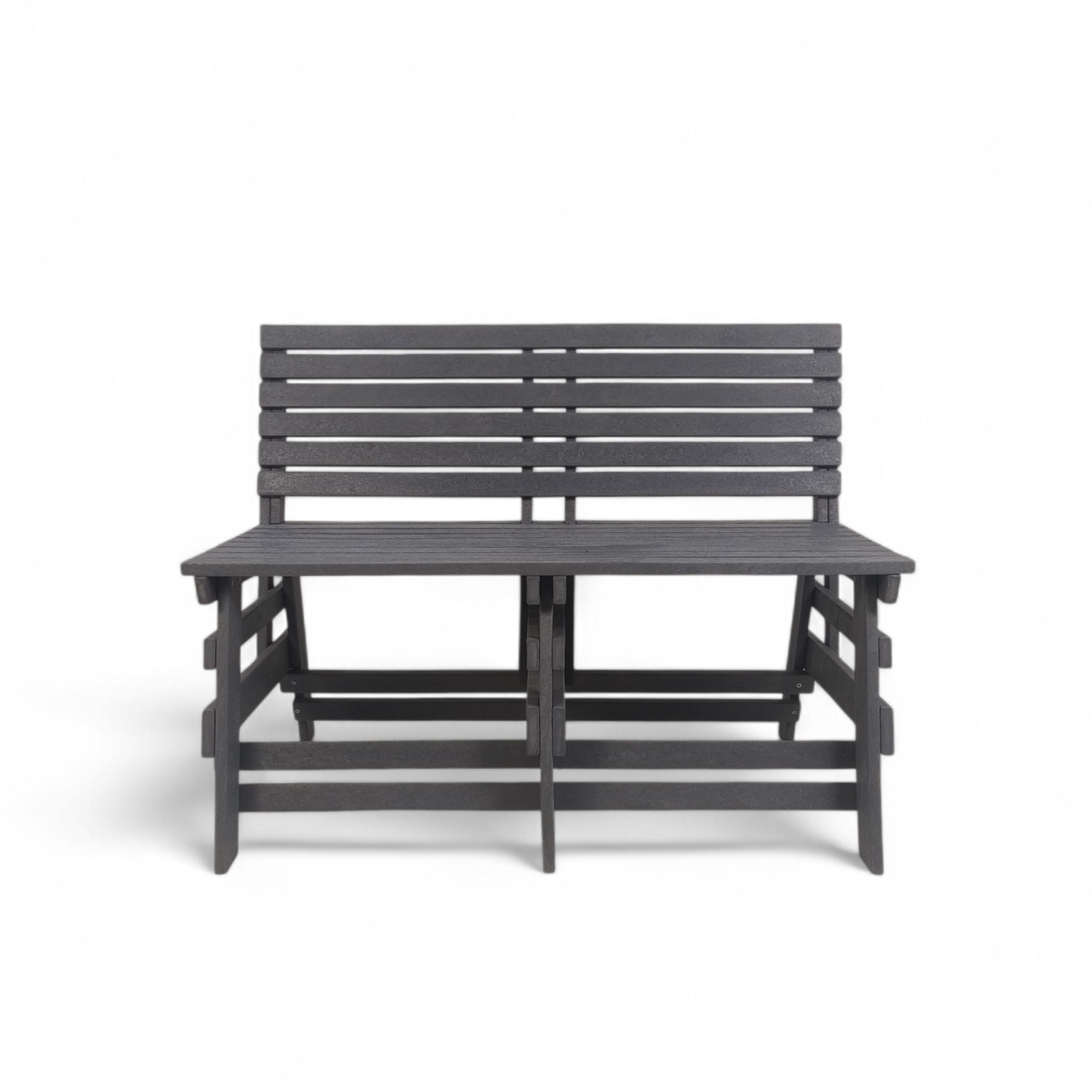 Eco classic 2 seater bench with backrest
