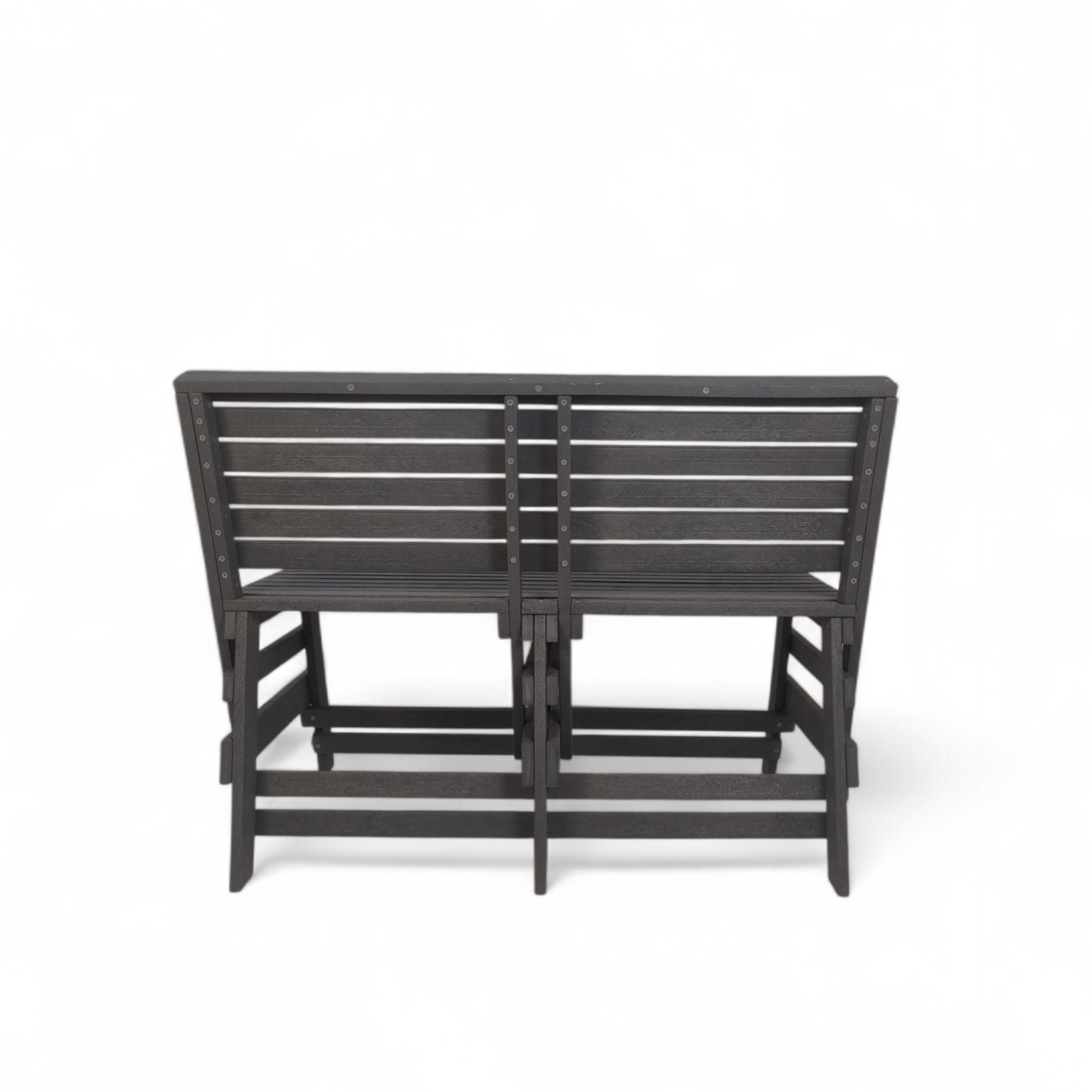 Eco classic 2 seater bench with backrest