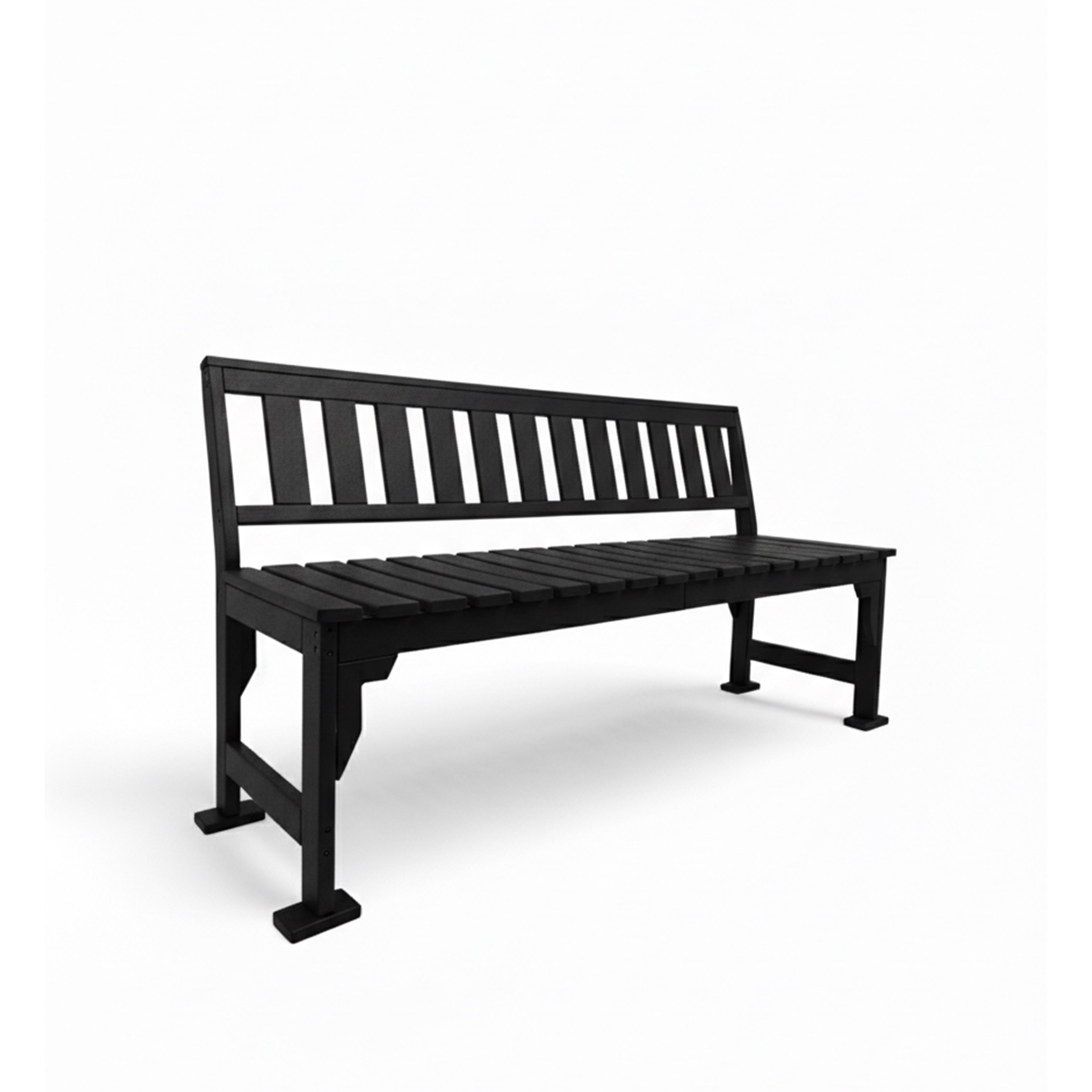 Eco apex 3 seater bench with backrest