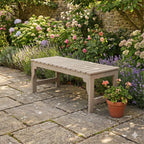 Econiture eco apex 2 seater bench without backrest made from recycled plastic waste for gardens, terraces and balconies