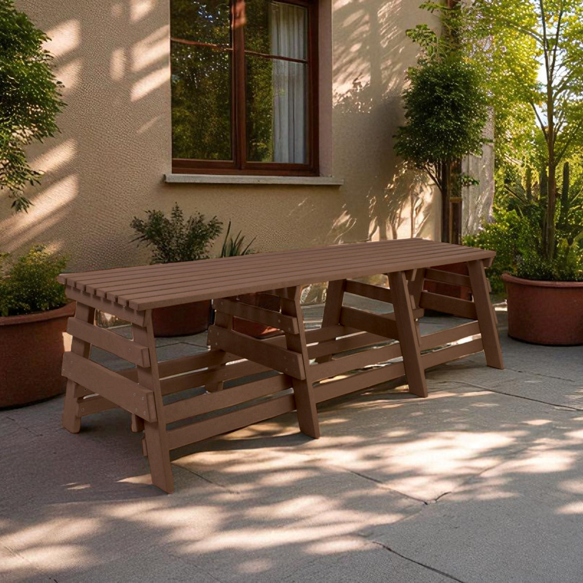 Eco apex 2 seater bench with backrest image 2