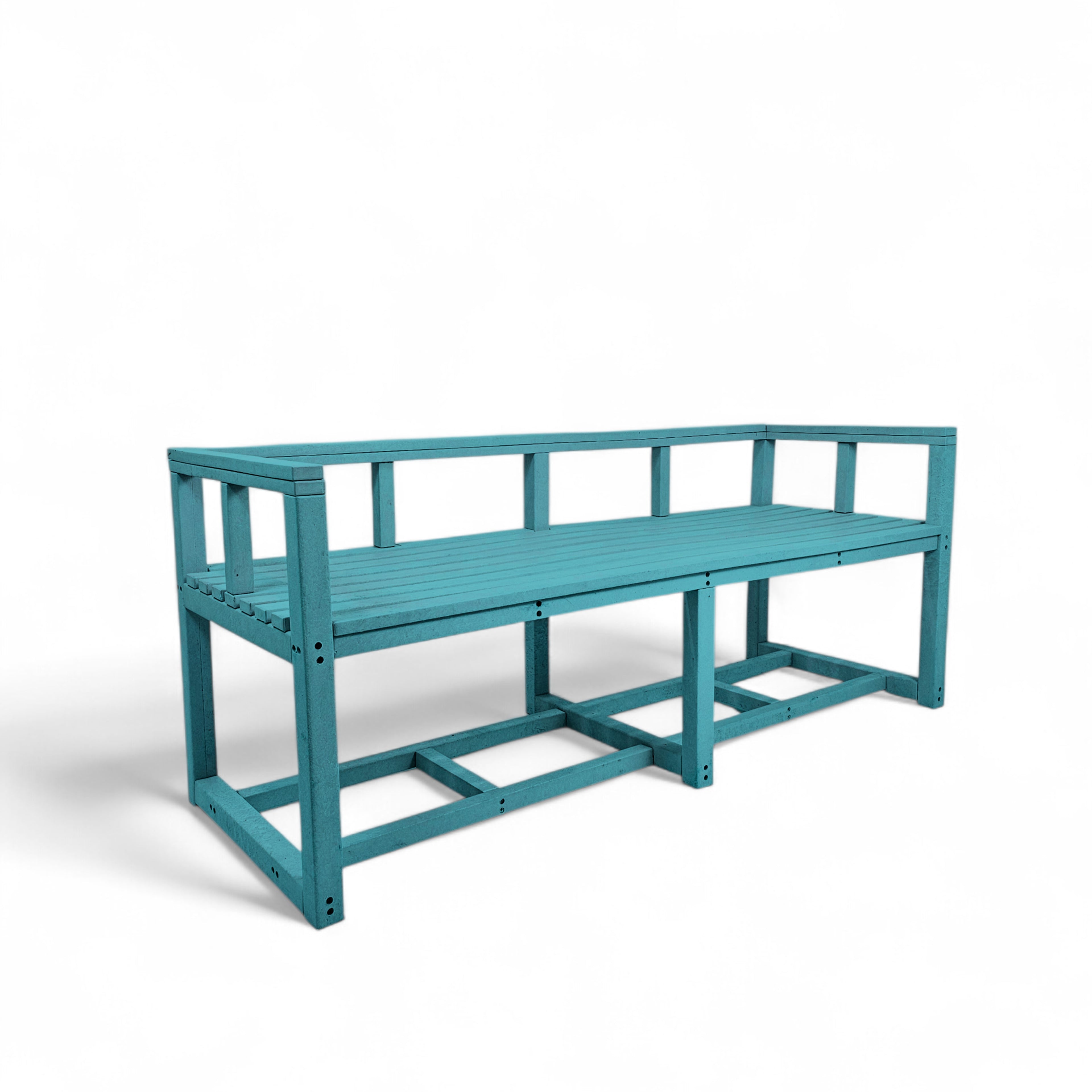 Patio eco elite 3 seater recycled plastic outdoor bench in aruba color