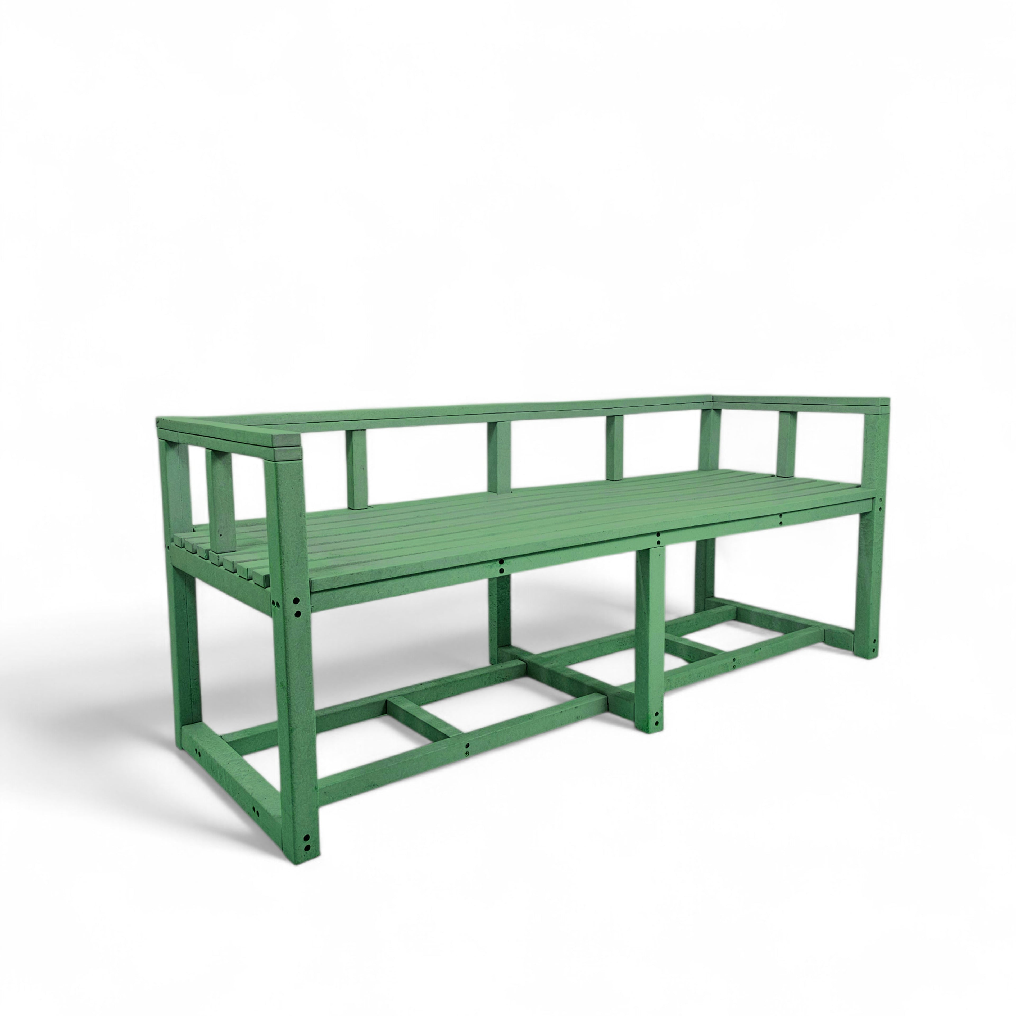 Patio eco elite 3 seater recycled plastic outdoor bench in green color