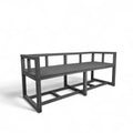 Patio eco elite 3 seater recycled plastic outdoor bench in grey color