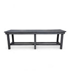 front view of eco farmhouse 3 seater bench without backrest made from plastic waste