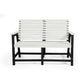 Eco 2 seater bench with backrest with armrest