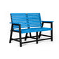 Eco 2 seater bench with backrest with armrest