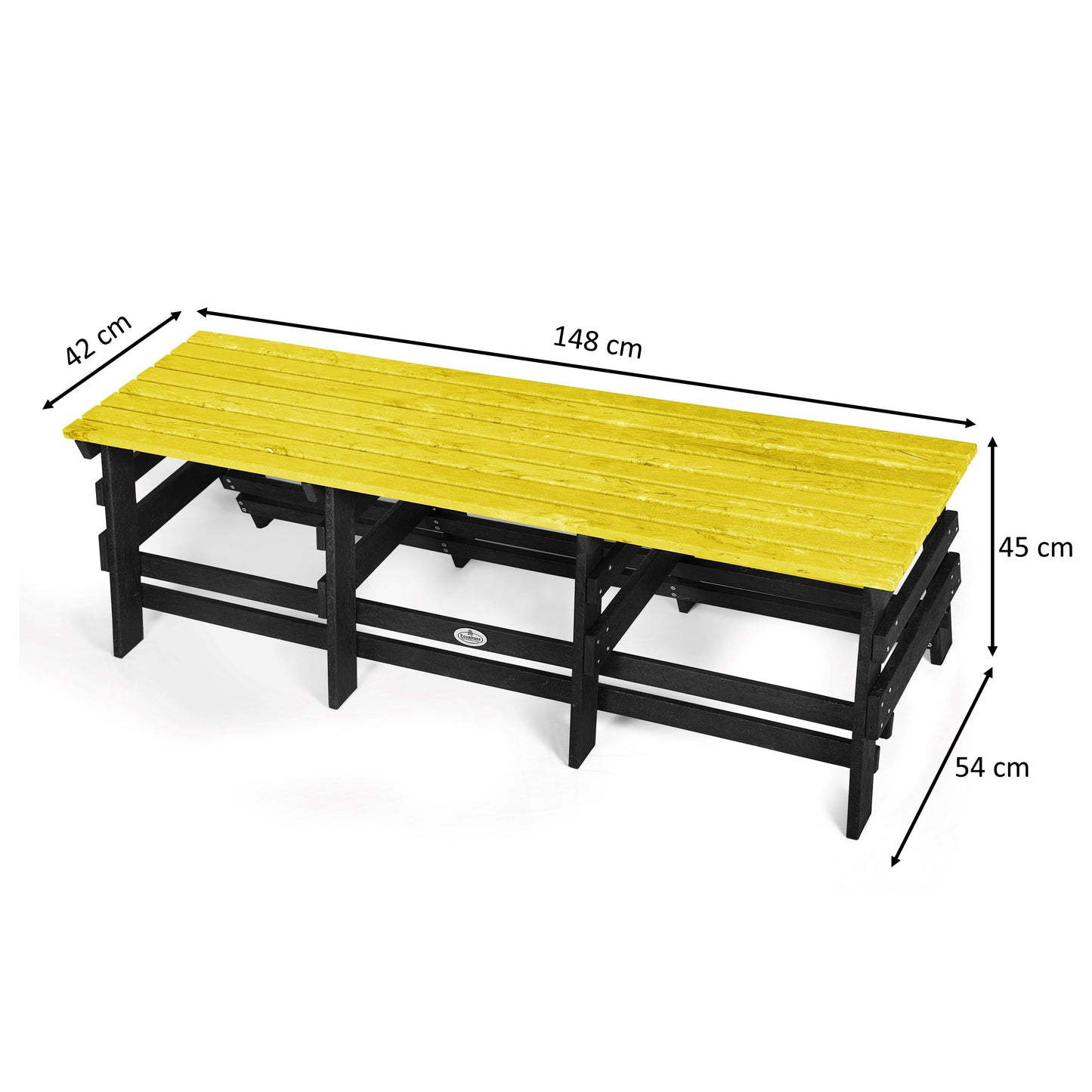 Eco 3 seater bench without backrest