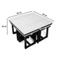 Eco Cross Coffee Table Set with 4 stools