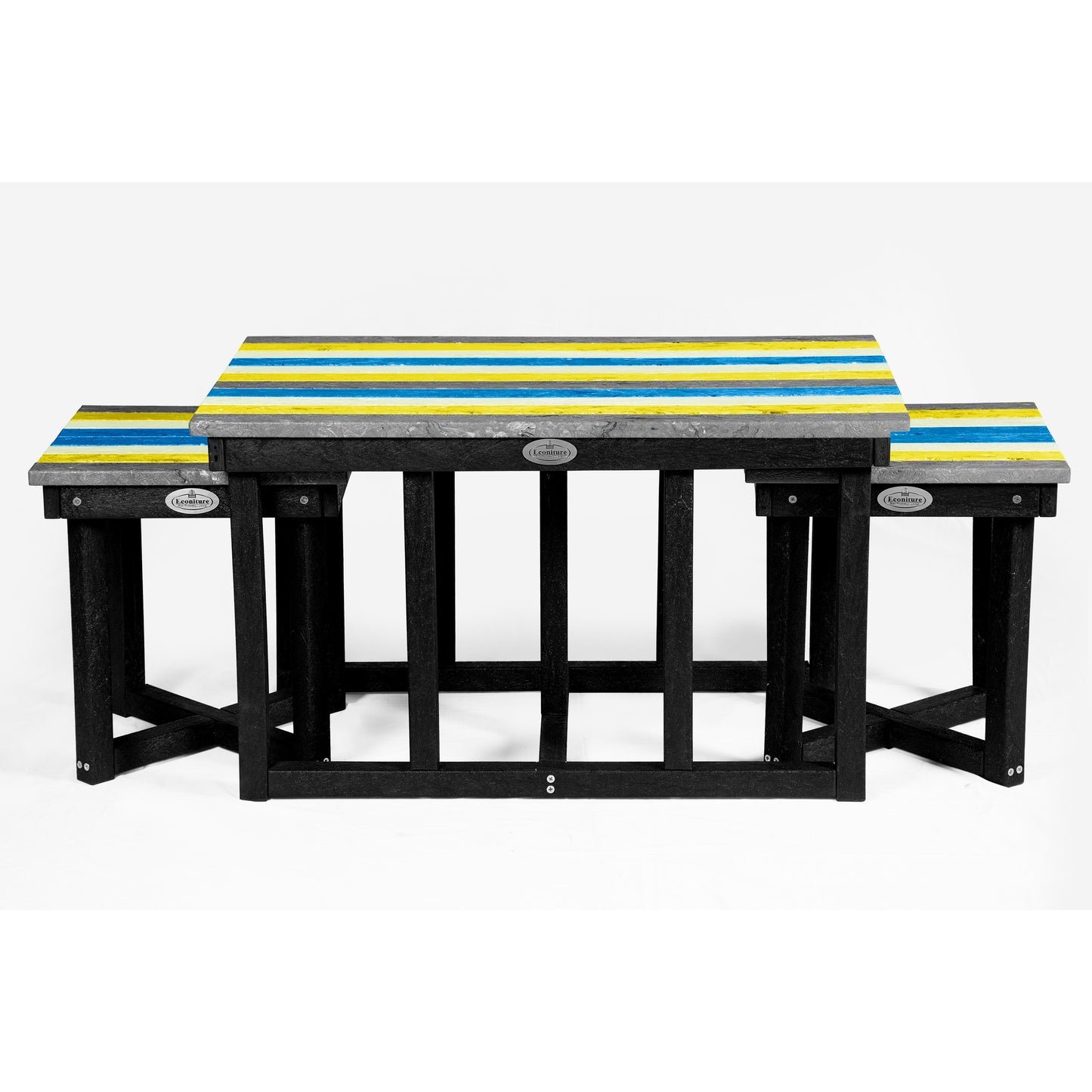 Eco cuboid coffee table with 2 stools