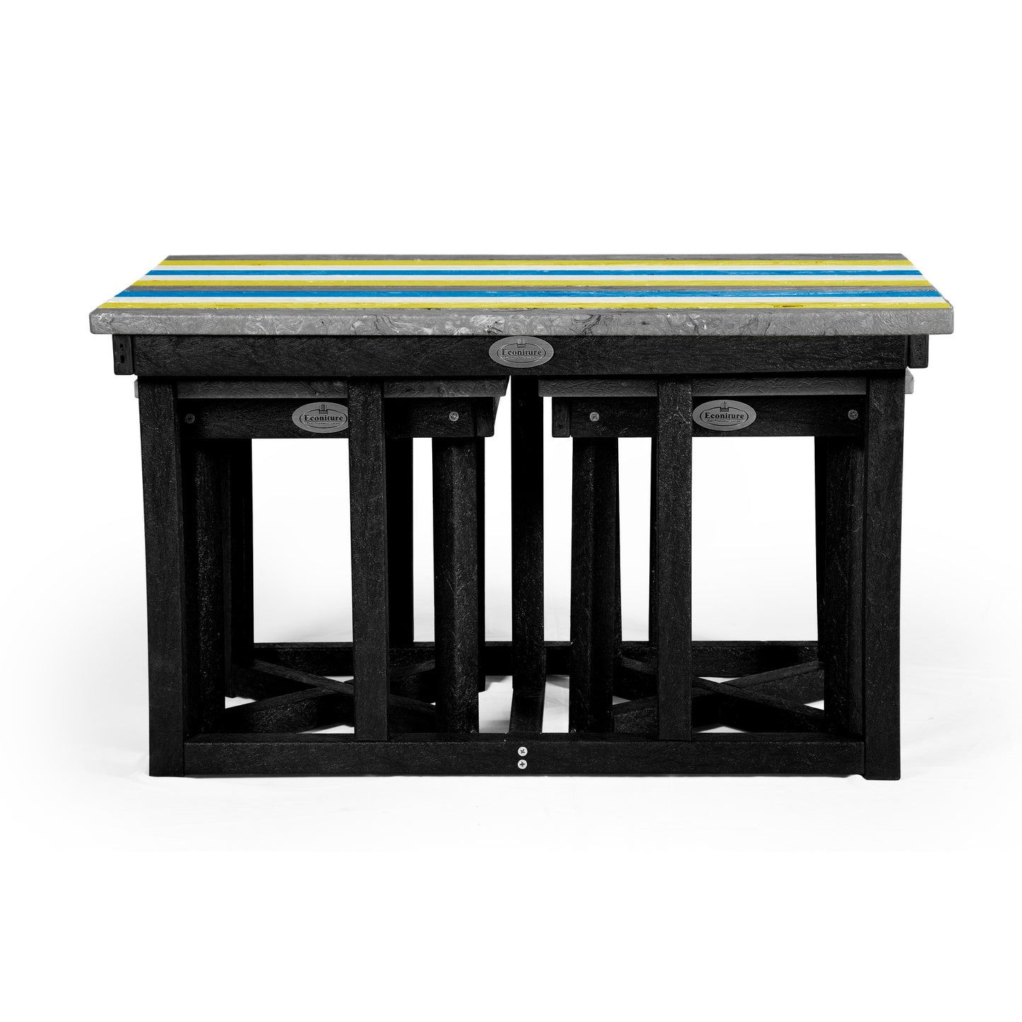 Eco cuboid coffee table with 2 stools