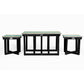 Eco cuboid coffee table with 2 stools
