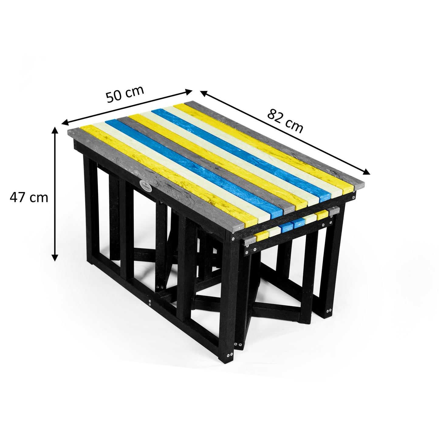 Eco cuboid coffee table with 2 stools