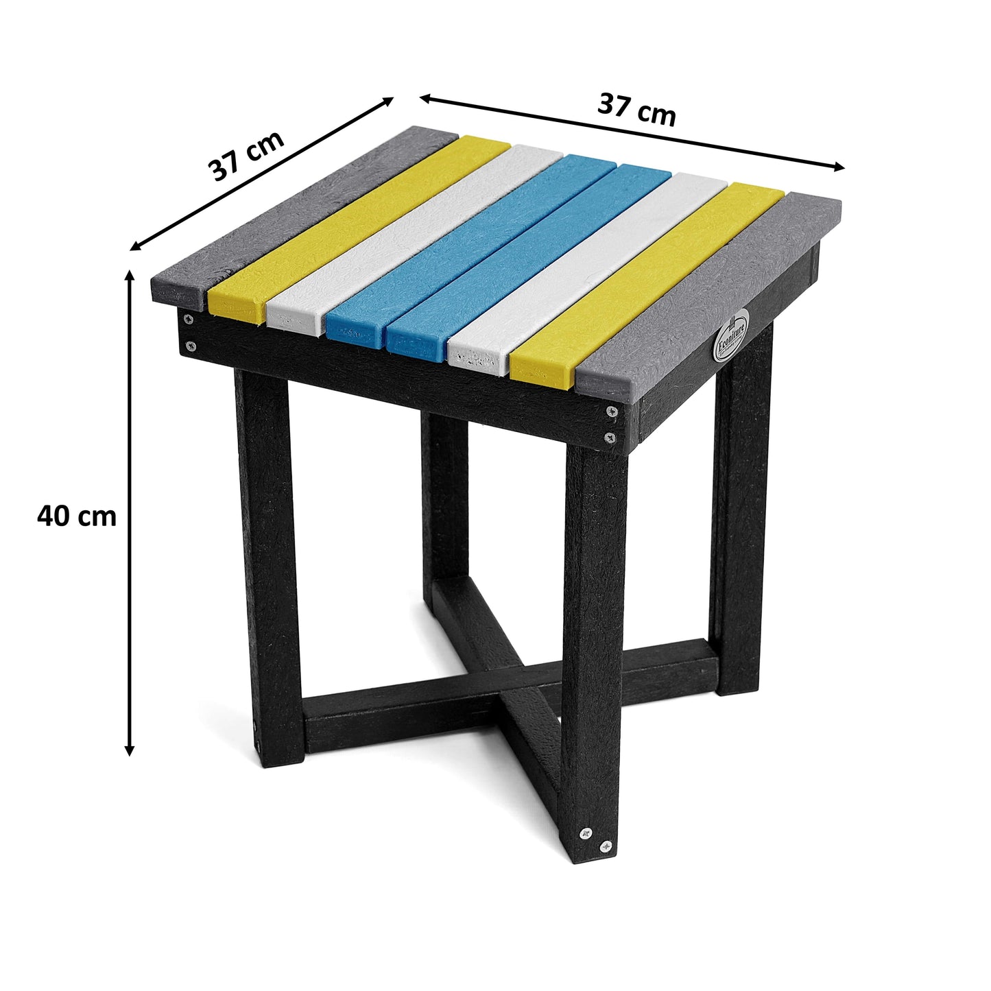 Eco cuboid coffee table with 2 stools