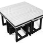 Eco Cross Coffee Table Set with 4 stools