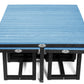 Eco Cross Coffee Table Set with 4 stools