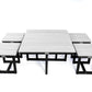 Eco Cross Coffee Table Set with 4 stools