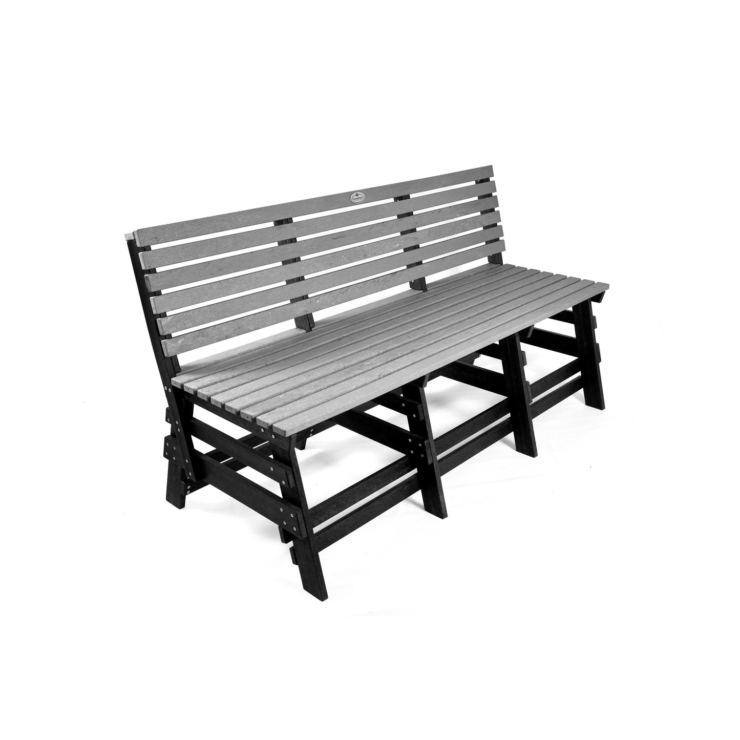 Eco 3 seater bench with backrest