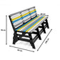 Eco 3 seater bench with backrest